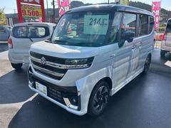 スペーシアカスタム ハイブリッドXS 4WD 両側電動スライドドア クリアランスソナー オートクルーズコントロール レーンアシスト 衝突被害軽減システム オートライト LEDヘッドランプ スマートキー アイドリングストップ 電動格納ミラー 中古車画像