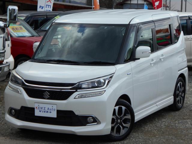 ハイブリッドＭＶ　４ＷＤ　両面パワースライドドア　タイミングチェーンエンジンＣＶＴオートマ　プッシュスタートスマートキー　ハイブリット　シートヒーターシートリフター　ＡＡＣ　革巻きステアリング　ＨＩＤ　車検整備保証付