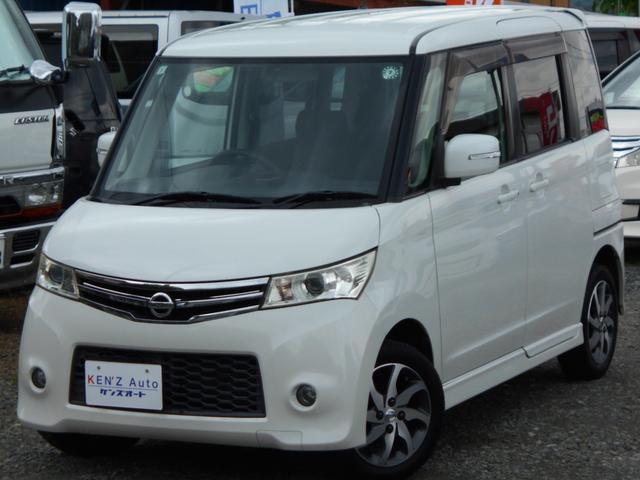 ハイウェイスターターボ　４ＷＤ　ターボタイミングチェーンエンジンＣＶＴオートマ　プッシュスタートスマートキー　両面パワースライドドア　革ハンドル　ＡＡＣ　シートヒーターシートリフター　純正エアロ　ＨＩＤ　点検整備保証付