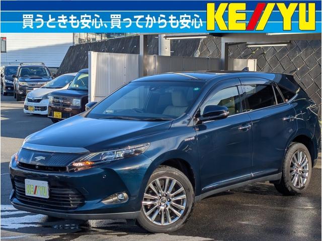 ハリアーハイブリッド(トヨタ) プレミアム　アドバンスドパッケージ　４ＷＤ■東京仕入■　衝突軽減サポート／レーンアシスト／追従クルーズ／コーナーセンサー／電動リアゲート／ＪＢＬサウンド付きメーカーＳＤナビ／全方位カメラ／ブルートゥース／フルセグＴＶ／電動ハーフレザーシート／純正アルミ 中古車画像