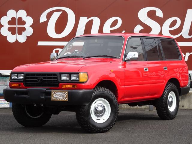 ＶＸ　最終型ディーゼルターボ　純正ナロー　特装車両リア観音ドア４２００ＤＴ　レッド全塗装　リア背面レス　輸出用ヘッドライトオレンジコーナー前後バンパーラプターライナーペイント施工　シートカバー　ウッドＨ
