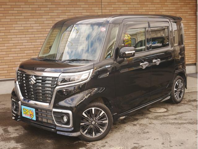 ハイブリッドＸＳ　保証付　禁煙車　ＬＥＤライト　純正８型ナビ　フルセグ　全周囲モニター　スズキセーフティサポート　両側電動スライドドア　シートヒーター　ハーフレザーシート　Ｂｌｕｅｔｏｏｔｈ