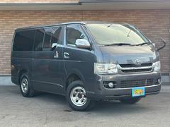 ハイエースバン ロングスーパーGL 保証付 禁煙車 4WD 軽油 ターボ車 5ドア KONIT製ショック 外品15インチメッキホイール LEDスモークテール&ストップランプ ナビ TV Bカメラ アルパイン製後席モニター ETC 中古車画像
