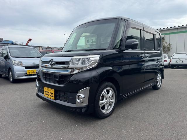 タント(ダイハツ) カスタムＸ　トップエディションＳＡＩＩ　１７３５５２ｋｍ　４ＷＤ　両側スライド　左パワスラ　ナビ　地デジＴＶ　バックカメラ　ＥＴＣ　ステアスイッチ　プッシュスタート　スマートキー　ＨＩＤヘッドライト　ＬＥＤフォグランプ　ＡＢＳ　エアバック 中古車画像