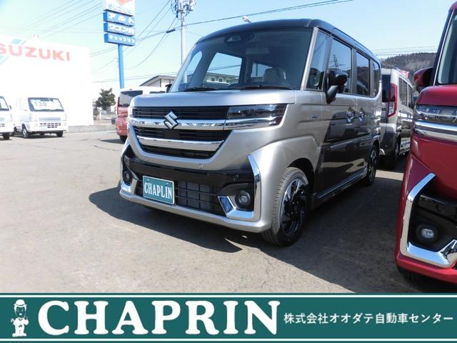 スズキ スペーシアカスタム ハイブリッドＸＳ　４ＷＤ　届出済み未使用車　セーフティサポート付き