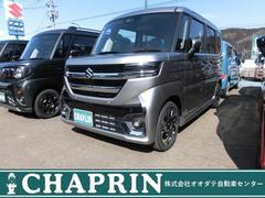 スズキ　スペーシアカスタム　ハイブリッドＸＳターボ　４ＷＤ　届出済み未使用車　セーフティサポート付き