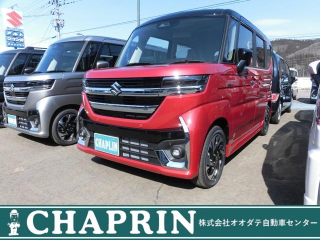 スズキ スペーシアカスタム ハイブリッドＸＳ　４ＷＤ　届出済み未使用車　セーフティサポート付き