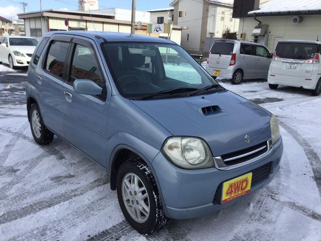 スズキ Ｋｅｉ Ｂターボスペシャル　オートマ４ＷＤ車検７年５月走行７２５００ｋｍ　タイミングチェーン衝突安全ボディーキーレスエントリー電動格納ミラー　ＷエアバックＡＢＳ　シートヒーター　純正１４インチ１６５／７０－１４スタットレスタイヤ