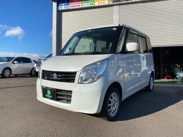 スズキ パレット Ｌ　車検整備付き　禁煙車　　走行５万キロ　スタッドレス付　アルミホイール　衝突安全ボディ　スマートキー　ベンチシート　ＣＤ　フルフラット　ＡＢＳ　両側スライドドア