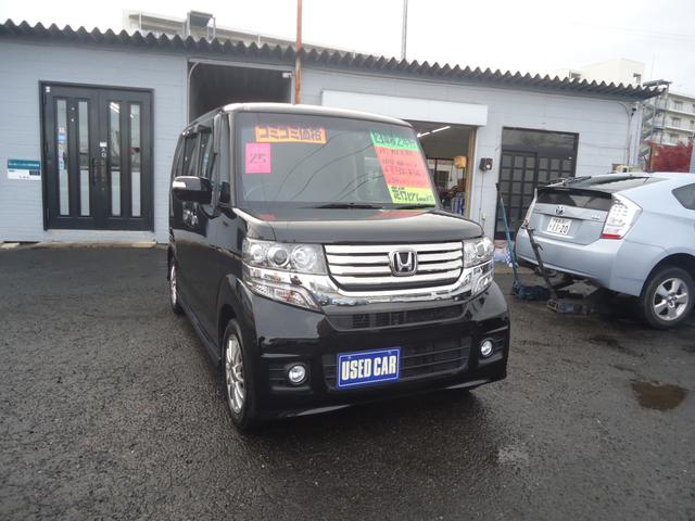 Ｎ−ＢＯＸカスタム(ホンダ) Ｇ・ターボパッケージ　ナビ・ＴＶ　ＥＴＣ　ＨＩＤ　ＢＫカメラ　ＢＫソナー　オートライト　ドラレコ　両側パワースライドドア　アルミ　フォグ 中古車画像