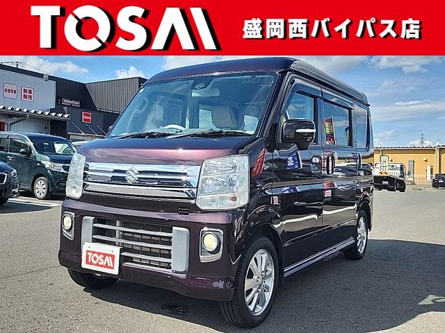 エブリイワゴン(スズキ) PZターボスペシャル 4WD ターボ ハイルーフ レーダーブレーキサポート オートステップ 純正フルセグメモリーナビ バックカメラ 左右パワースライドドア HIDヘッドライト オートライト スマートキー 純正アルミホイール 中古車画像