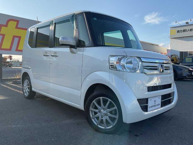 NBOX（ホンダ）Ｇ　ＳＳパッケージ　スマートキー☆エンジンスターター☆純正ナビゲーション☆ワンセグＴＶ☆ブルートゥース☆バックカメラ☆左側電動スライドドア☆横滑り防止☆アイドリングストップ☆ＥＴＣ☆シートヒーター　１４ＡＷ 中古車画像