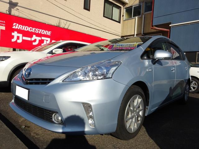 プリウスアルファ(トヨタ) Ｓ　７人乗り　ナビＴＶ　Ｂｌｕｅｔｏｏｔｈ　バックカメラ　スマートキー　プッシュスタート　フォグランプ　ＥＴＣ　３列シート　ＡＢＳ　エアバック 中古車画像