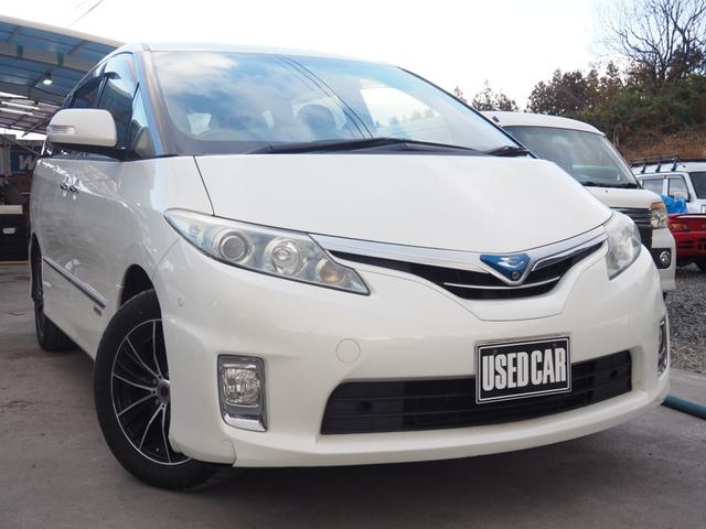 エスティマハイブリッド(トヨタ) Ｇ　車検令和９年２月　１年保証　ナビ　地デジ　フリップダウンモニター　両側パワスラ　プッシュスタート 中古車画像