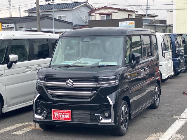 ハイブリッドＸＳ　届け出済み未使用車　両側電動スライドドア　クリアランスソナー　オートクルーズコントロール　レーンアシスト　衝突被害軽減システム　ＬＥＤヘッドランプ　スマートキー　アイドリングストップ　シートヒーター