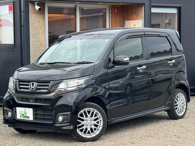 ホンダ Ｎ－ＷＧＮカスタム Ｇ・Ｌパッケージ　４ＷＤ　無限フロントグリル　スマートキー　プッシュスタートエンジン　フルセグナビ　バックカメラ　クルーズコントロール　オートライト　シートヒーター　横滑り防止　電動格納ミラー