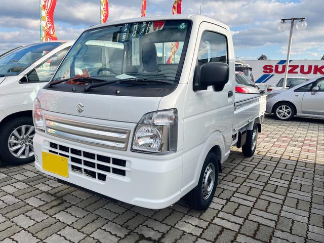 ＫＣエアコン・パワステ農繁仕様　４ＷＤ　エアコン　パワーステアリング　届け出済み未使用車　三方開　最大積載量３５０ｋｇ　５速マニュアル車　ＡＢＳ　キーレスエントリー　エアバッグ