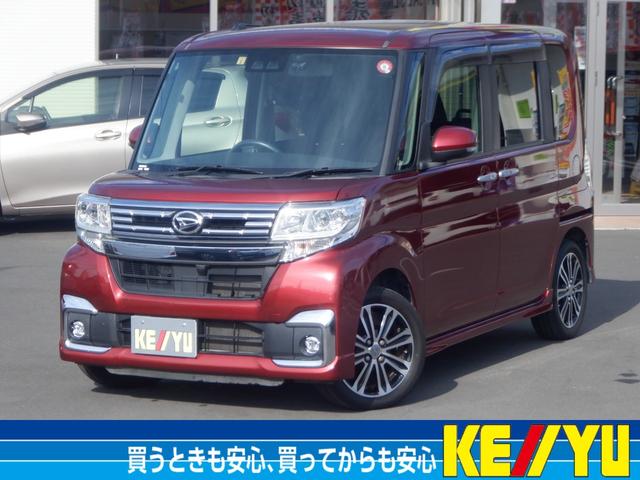 カスタムＲＳ　ダイハツ　【禁煙車】【８型ナビ＆ナビ連動ドラレコ＆ＴＶキット＆バックカメラ】【両側電動スライドドア】【衝突軽減】【シートヒーター】【ＬＥＤライト＆オートハイビーム　...　タント　ＳＡＩＩＩ【後期型】【神奈川仕入ワンオーナー】