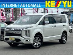 三菱　デリカＤ：５　Ｐ【ディーゼルターボ切替４ＷＤ】【群馬県仕入】【７人乗り】　【全方位カメラ＆１０．１型ナビ】【両側電動スライドドア＆パワーバックドア】【衝突軽減＆車線逸脱警告＆ＢＳＭ＆追従クルコン】【前後ドラレコ】【電動シート＆シートヒーター】【ガナドールマフラー　純正有り】