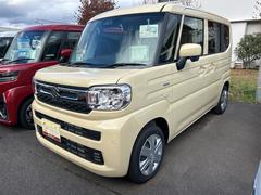 スペーシア ハイブリッドG 届け出済み未使用車 両側スライドドア クリアランスソナー 衝突被害軽減システム オートライト LEDヘッドランプ スマートキー アイドリングストップ 電動格納ミラー ベンチシート 中古車画像