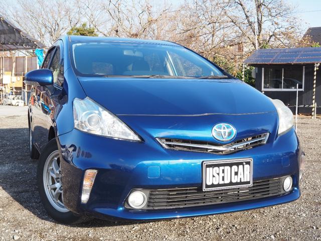 プリウスアルファ(トヨタ) Ｓ　１年保証　車検令和９年１２月　ナビ　テレビ　バックカメラ　Ｂｌｕｅｔｏｏｔｈ音楽　ハイブリッド　Aftermarketアルミ 中古車画像