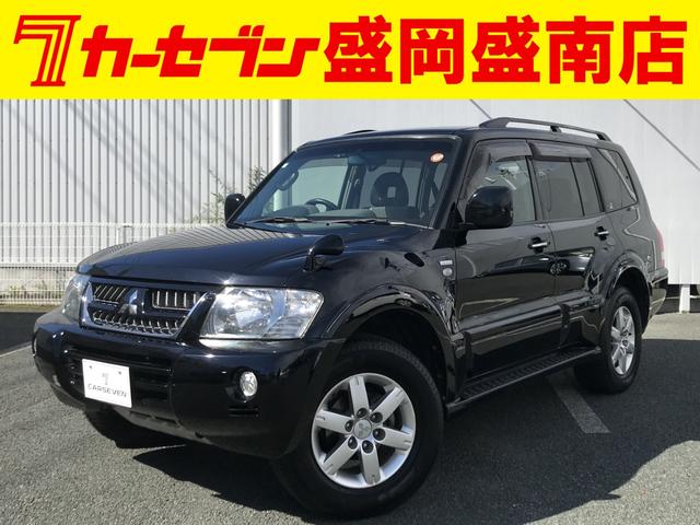 パジェロ 　純正ナビ、バックカメラ、フリップダウンモニター、　シートヒーター、パワーシート、ディスチャージヘッドライト純正アルミ、ラリーアートマフラー（1枚目）
