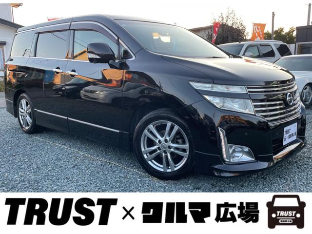 エルグランド(日産) 250ハイウェイスター 切替4WD 横滑り防止装置 全周囲カメラ 障害物センサー 両側電動スライドドア ハーフレザーシート 純正ナビ フルセグTV 後席モニター 前後ドライブレコーダー ETC 中古車画像