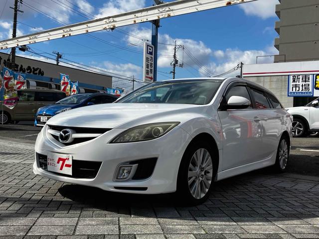 アテンザスポーツワゴン(マツダ) ２５Ｓ　ＥＴＣ　ＨＤＤナビ　バックカメラ　フルセグＴＶ　ＣＤ　ＤＶＤ　クルーズコントロール　ＨＩＤヘッドライト　フォグライト　スマートキー　オートエアコン　ＡＷ１７インチ　電動格納ミラー　横滑り防止装置 中古車画像