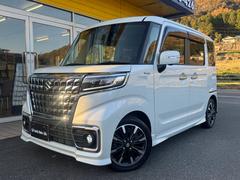 スペーシアカスタム ハイブリッドXSターボ 衝突被害軽減システム レーンアシスト 両側電動スライドドア ETC ナビ 全周囲カメラ フルセグTV Bluetooth CD DVD LEDヘッドライト スマートキー AW15インチ クルコン 中古車画像