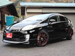 プリウス S モデリスタエアロ ダウンサス WORK17インチアルミ シートカバー リアフィルム ナビTV バックモニター ETC スマートキー プッシュスタート 中古車画像