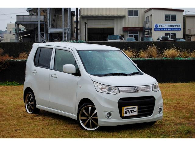 ワゴンRスティングレー(スズキ) X スマートキー プッシュスタート AftermarketナビTV ETC 革調シートカバー Aftermarketホイール HIDライト フォグランプ タイミングチェーン 中古車画像