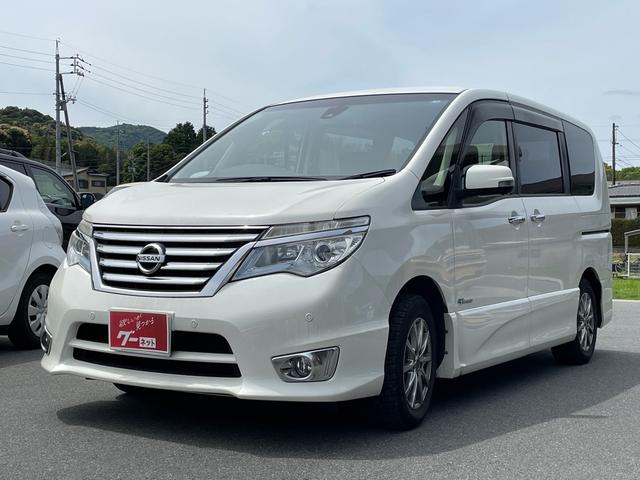 日産 セレナ ハイウェイスター　Ｖセレ＋セーフティＩＩ　ＳＨＶ　ナビＴＶ　全周囲カメラ　インテリジェントキー　プッシュスタート　両側電動スライドドア　衝突被害軽減システム　アイドリングストップ　３列シート　横滑り防止装置　オートエアコン　クルーズコントロール