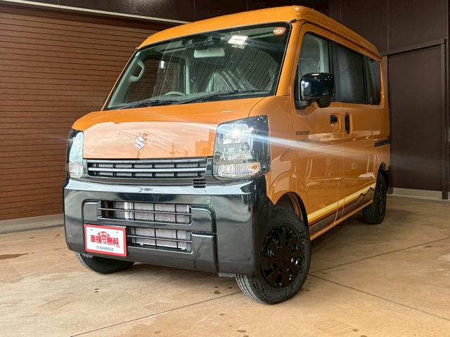 エブリイ(スズキ) Ｊリミテッド　特別仕様車／バックアイカメラ付ディスプレイオーディオ装着車／スズキセーフティサポート／インタークーラーターボ／パートタイム４ＷＤ／シートヒーター／スマートキー／オーバーヘッドシェルフ／オートエアコン 中古車画像