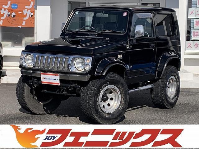 ランドベンチャー　☆切り替え４ＷＤ☆普通車登録☆社外部品有☆　普通登録車☆切り替え式４ＷＤ☆ＩＣターボ☆クロコ革調シート張替☆ジオランダーＡＴタイヤ☆社外マフラー☆ＪＩＭＵＫＥＮスポーツコイル☆２インチリフトアップ☆ＥＴＣ☆背面タイヤ☆Ａ／Ｃ☆Ｐ／Ｗ☆試乗ＯＫ