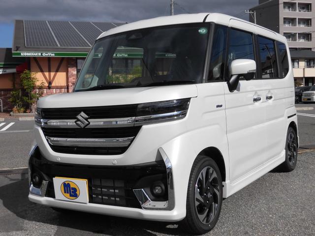 スズキ スペーシアカスタム ハイブリッドＸＳ　【届出済未使用車】全方位カメラ付純正ナビ＆フルセグＴＶ　スズキコネクト対応車　電子パーキング