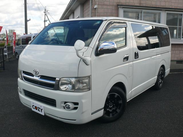 人気のハイエース入庫しました！キーレス・ディーゼル！ ４ＷＤ・社外ナビＴＶ・バックカメラ・ローダウン・社外１６インチＡＷ