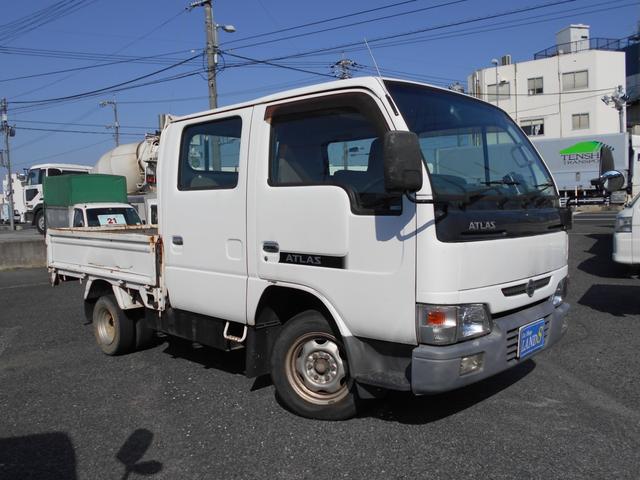 日産 アトラストラック Wキャブロングスーパーロー 5速マニュアルミッション PS 最大積載量1250kg