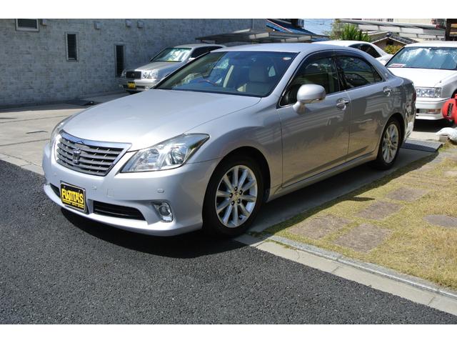 トヨタ クラウンロイヤルサルーンｇ 禁煙車 純正ナビ フルセグｔｖ バックカメラ ビルトインｅｔｃ タイヤ新品 リアフィルム ポリマー加工済み イージークローズドア トランク ツインエアコン エアバッグサイド ニー カーテンの中古車 車体価格128万円 11 平成23 年