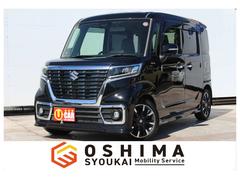 スペーシアカスタム ハイブリッドXSターボ 禁煙車 全方位カメラ ナビ フルセグ Bluetooth DVD ETC 黒ハーフレザー調シート 革巻きステアリング パドルシフト クルコン LED 天井サーキュレーター  ヘッドアップディスプレイ 中古車画像