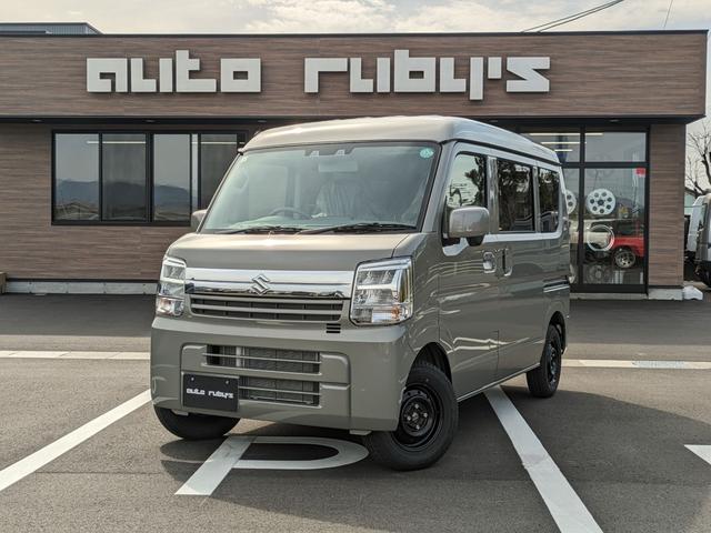 新型エブリイジョインターボＣＶＴ４ＷＤです♪ 電動スライド、バックカメラ、ディスプレイオーディオ、オートＡＣ付♪