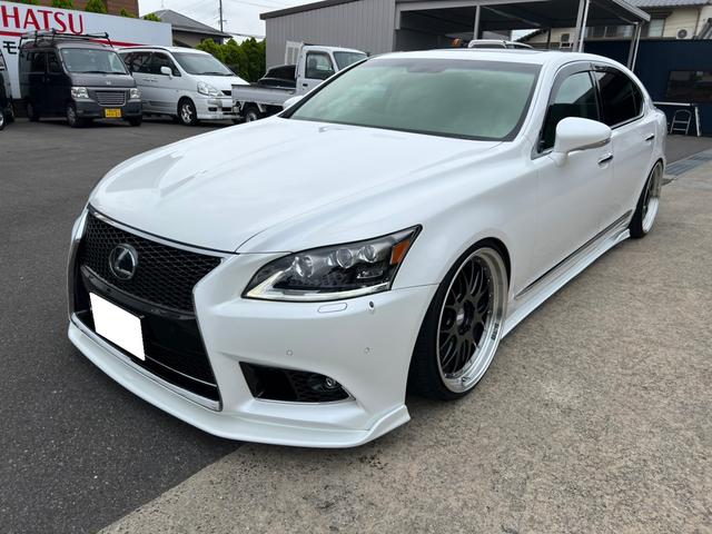 ｌｓ レクサス ｌｓ４６０ｌ エグゼクティブパッケージ ｂｂｓ限定２１インチホイール イデアルエアサス エイムゲイン純ｖｉｐ ｆスポーツ用ワンオフ加工取付エアロ サンルーフ フリップダウンモニター ベージュ本革シート リヤシートリクライニング 岡山県