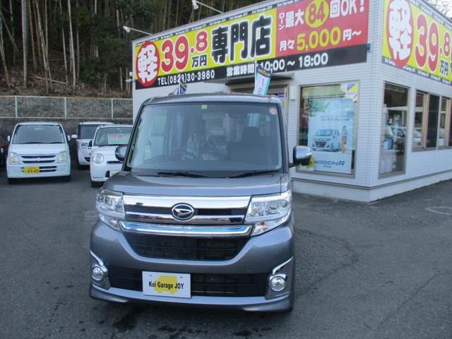 ダイハツ タント カスタムＲＳ　ＳＡ　ターボ車　衝突被害軽減ブレーキ　バックモニター　両側パワースライドドア　プッシュスタート　スマートキー　ＬＥＤヘッド　純正アルミホイール　内外装クリーニング