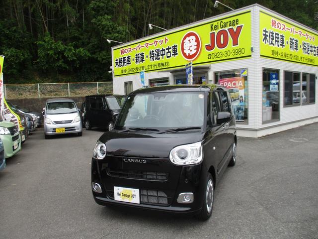 ムーヴキャンバス セオリーＧ　届出済未使用車　バックカメラ　ＵＳＢ　両側電動スライドドア　保温機能付きカップホルダー　前席シートヒーター　スマートキー　ステアリングスイッチ　コーナーセンサー　ＬＥＤヘッドライト　内外装クリーニング（1枚目）