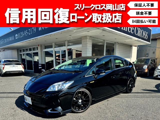 トヨタ プリウス Ｓツーリングセレクション　ＷＡＬＤエアロ　Aftermarket１９インチアルミ　ローダウン