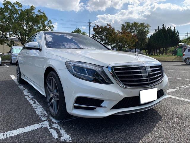 メルセデス・ベンツ Ｓクラス Ｓ５５０ロング　ワンオーナー　パノラマルーフ　ナビＴＶ　黒革シート　バックモニター　ＥＴＣ　パワートランク　純正１９インチアルミ