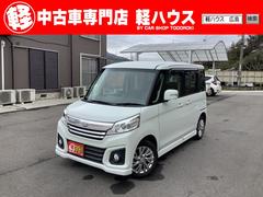 スズキ　スペーシアカスタム　ＧＳ　片側電動両側スライドドア　ＬＥＤヘッドライト　Aftermarketｃａｒｒｏｚｚｅｒｉａナビ