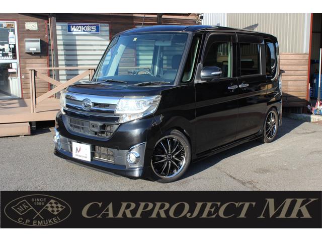 タント(ダイハツ) カスタムＸ　ＳＡ　シュティッヒ１６インチアルミ／ローダウン／衝突軽減ブレーキ／ストラーダメモリーナビ／地デジ／ＣＤ／ＤＶＤ／ＳＤ／ＵＳＢ／左側パワースライドドア／ＬＥＤヘッドライト／スマートキー／オートエアコン 中古車画像