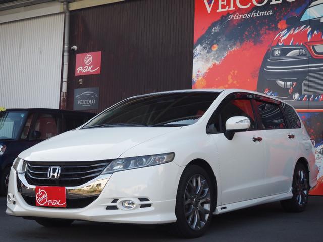 オデッセイ(ホンダ) アブソルート　純正ナビ　バックカメラ　ハーフレザーシート　ＨＩＤヘッドライト　純正１８インチアルミホイール　ＥＴＣ　キーレスキー　オートエアコン　純正エアロ　ステアリングスイッチ　パドルシフト　クルーズコントロール 中古車画像