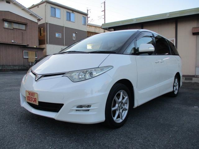 エスティマ(トヨタ) アエラス ナビ 両側スライド・片側電動 HID スマートキー 電動格納ミラー 3列シート CVT アルミホイール Bluetooth 盗難防止システム 衝突安全ボディ ABS エアコン パワーステアリング 中古車画像