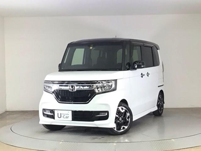 Ｎ－ＢＯＸカスタム Ｇ・ＥＸターボホンダセンシング　ＬＥＤ・フルセグ・メモリナビ・バックカメラ・純正ＡＷ・両側電動ドア・ＥＴＣ　Ｒカメラ　ＬＥＤヘットライト　フルオートエアコン　クルコン　地デジ　ＤＶＤ再生可　ＵＳＢポート　ナビＴＶ　前席シートヒーター（1枚目）